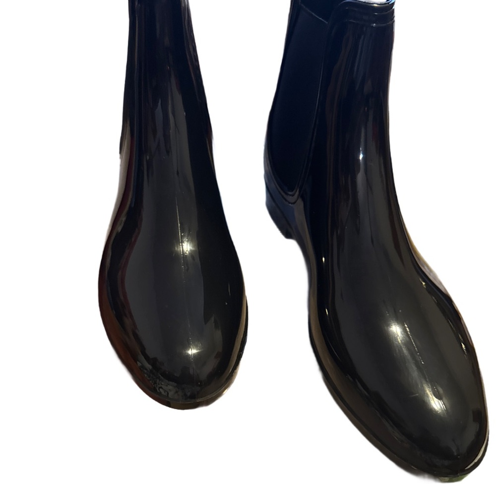 Henry Ferrera Shiny Black Rain Footwear Womens size 10